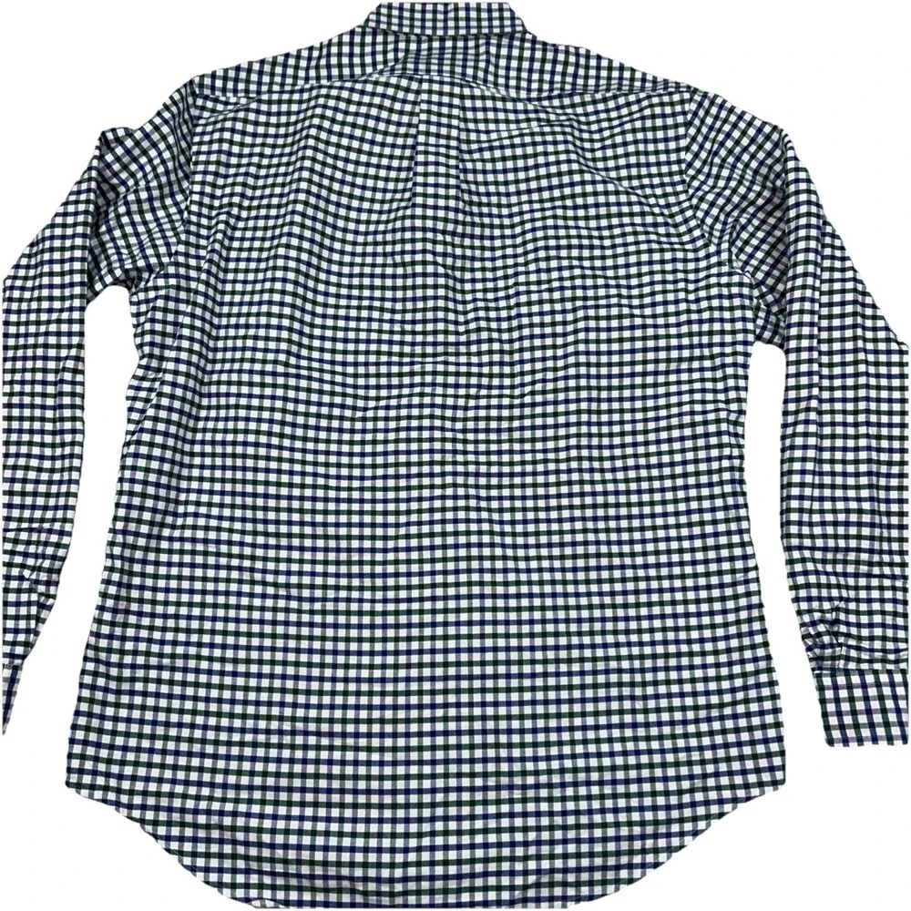 Polo Ralph Lauren Men's Medium Gingham Check Flesh Pony Button Down - Picture 7 of 9